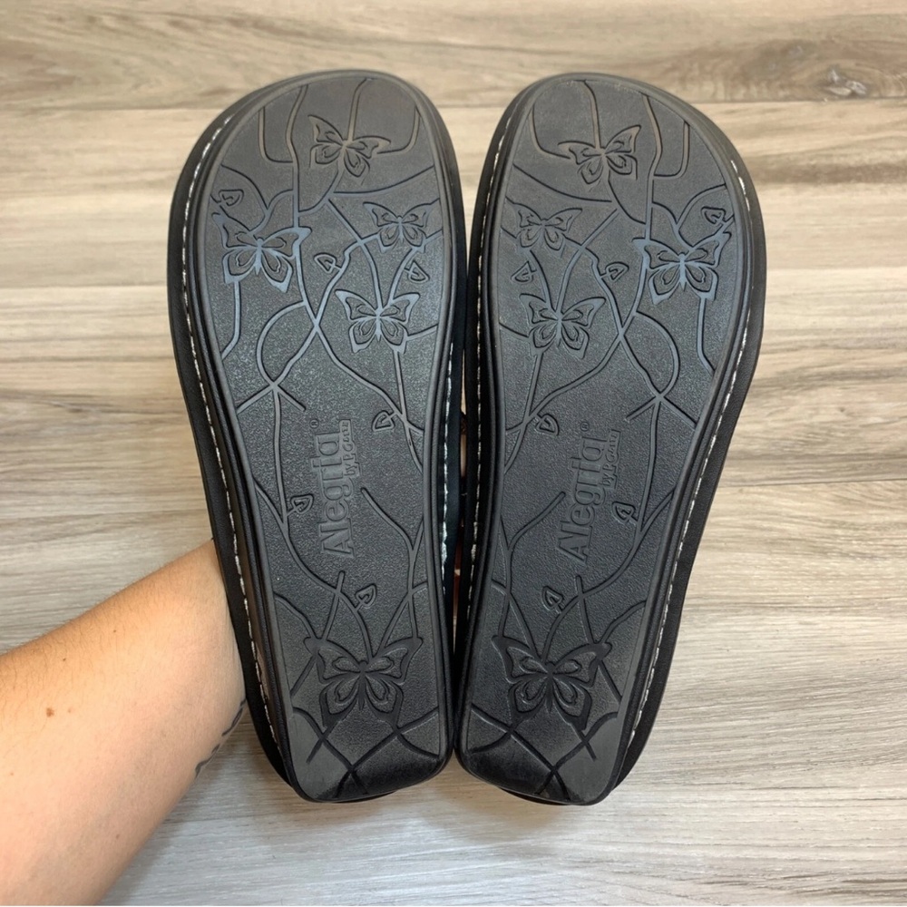Alegria Venice Sandals Womens  Quarry Crackle Hook Loop Slides grey7 - Picture 6 of 8
